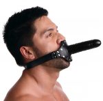 Ball gag met ingebouwde dildo