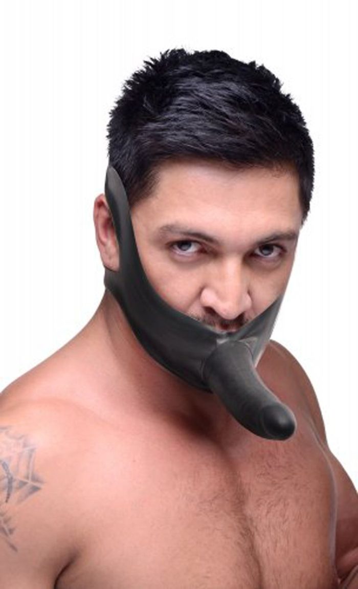 Mondknevel met dildo