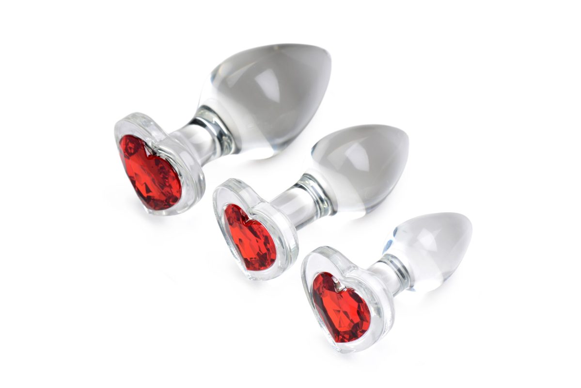 Anaalplug set van glas