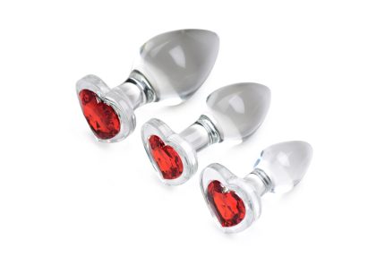 Anaalplug set van glas