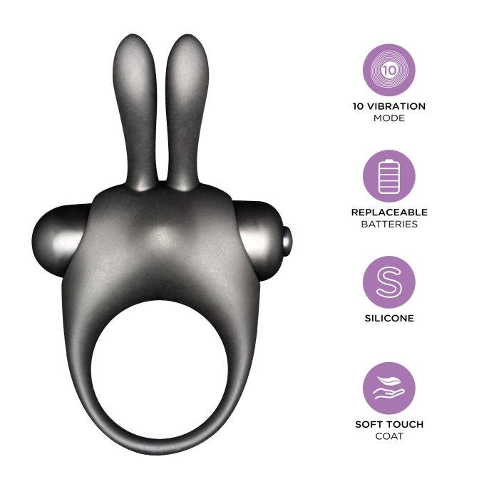 Krachtige bunny-ring met 10 standen