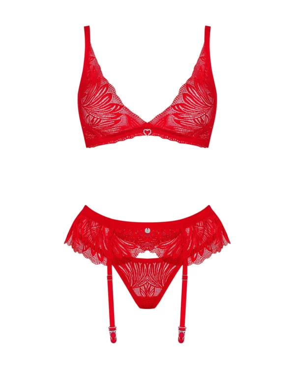 Obsessive - Chilisa Driedelige Set - Rood - Afbeelding 3