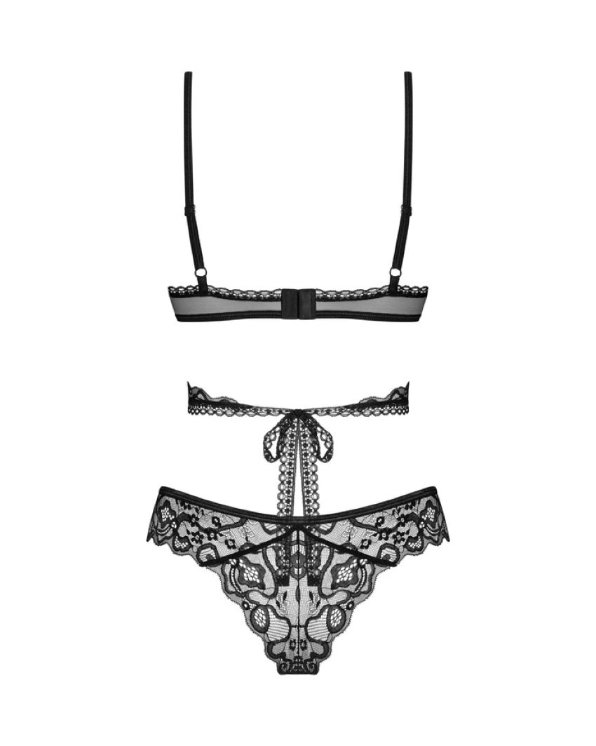 Obsessive - Blomentis Tweedelige Set - Zwart - Afbeelding 4