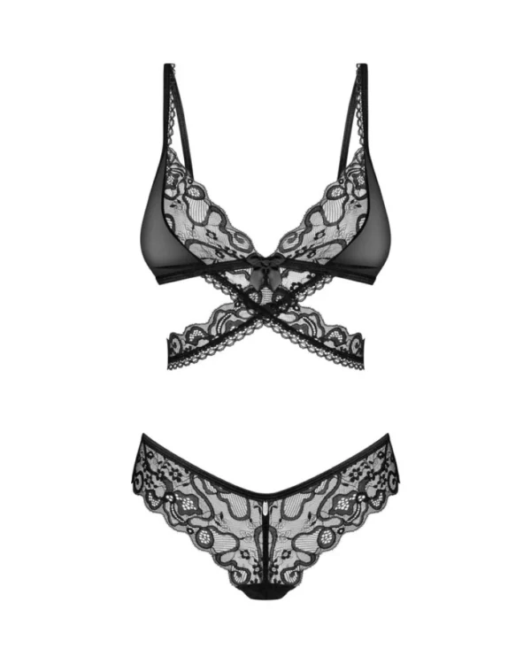 Obsessive - Blomentis Tweedelige Set - Zwart - Afbeelding 5