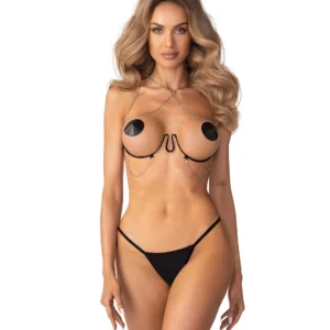 Obsessive - Lustique Harnas BH - Zwart
