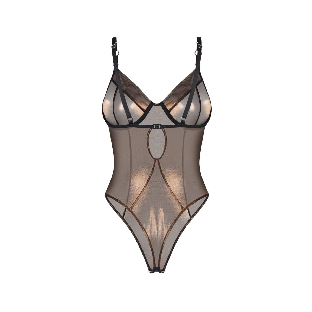 Obsessive – Soranna Crotchless Teddy – Brown - Afbeelding 4