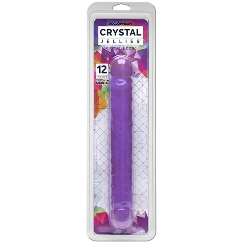 Doc Johnson - Doc Johnson - Crystal Jellies Jr. Double Dong - Paars - Afbeelding 2