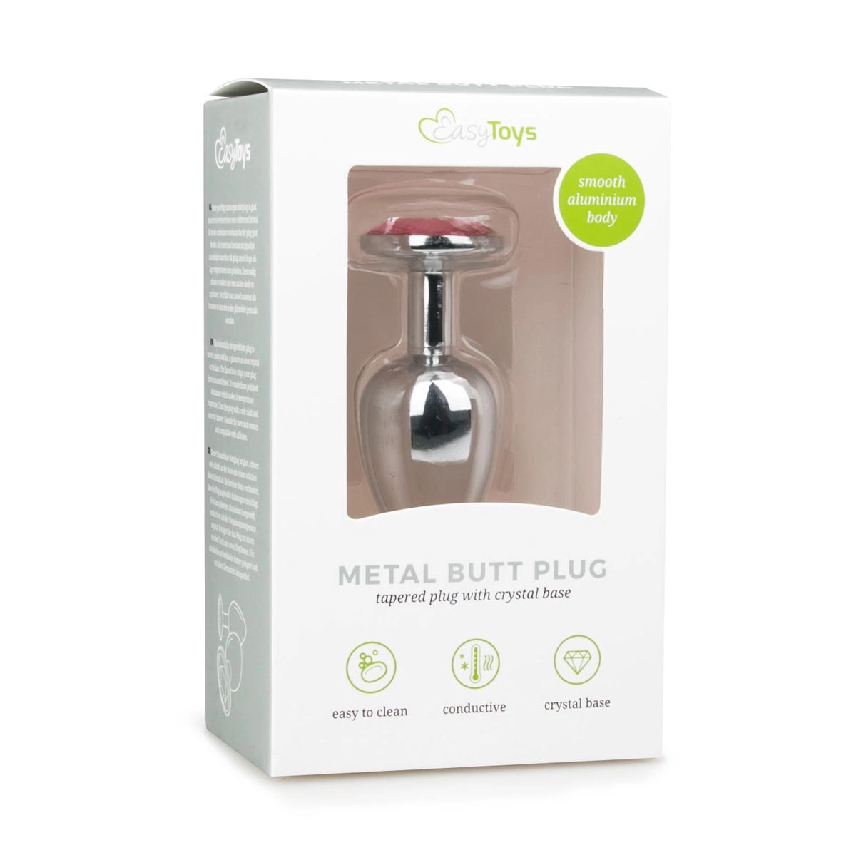 Metalen buttplug Zilver/Roze - S - Afbeelding 4